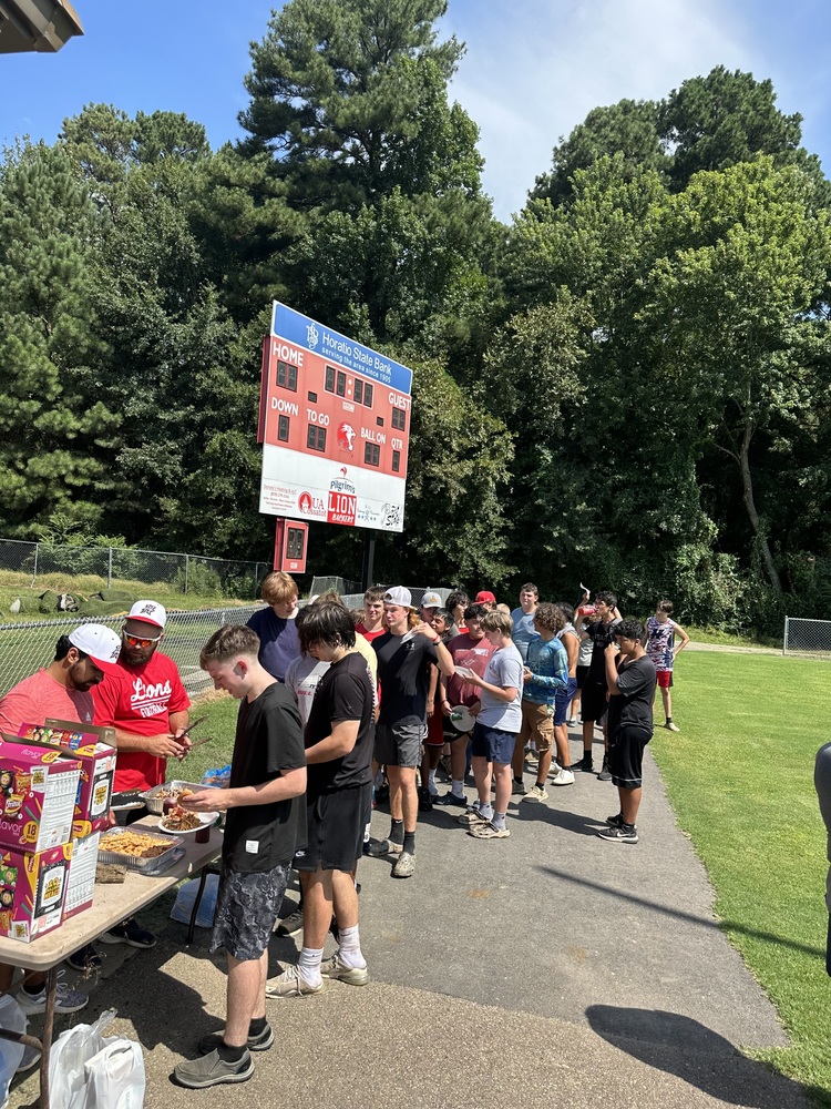 Lunch for Football Boys Horatio Public Schools