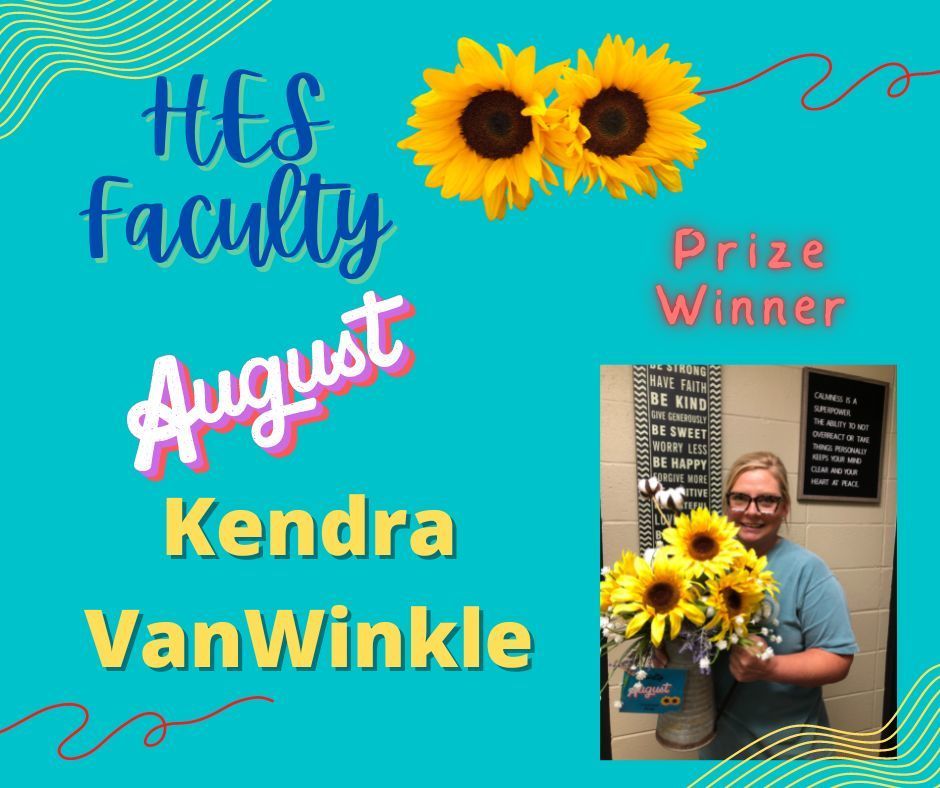 HES Teacher Prize Winner, Kendra VanWinkle